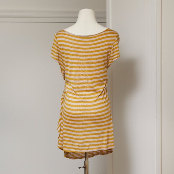 Anthropologie Striped Flutter Sleeve Asymmetrical Tunic (Dress) NWOT - Picture 2 of 5